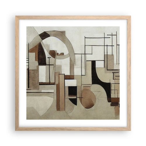 Affisch i ram av ljusek - Stadsbild 2.0 - 50x50 cm