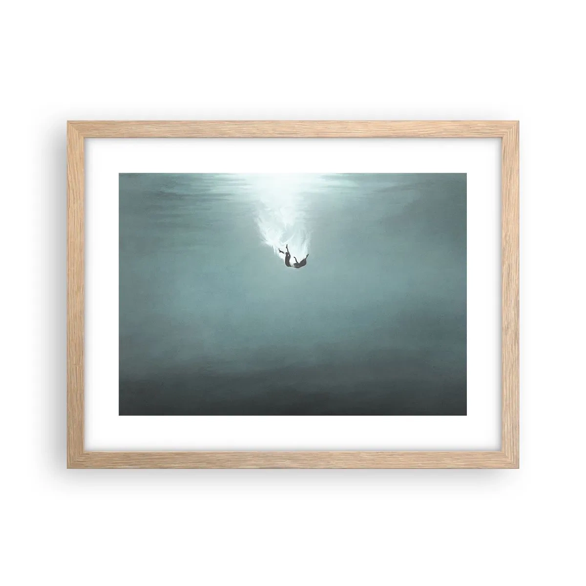 Affisch i ram av ljusek - I havets famn - 40x30 cm