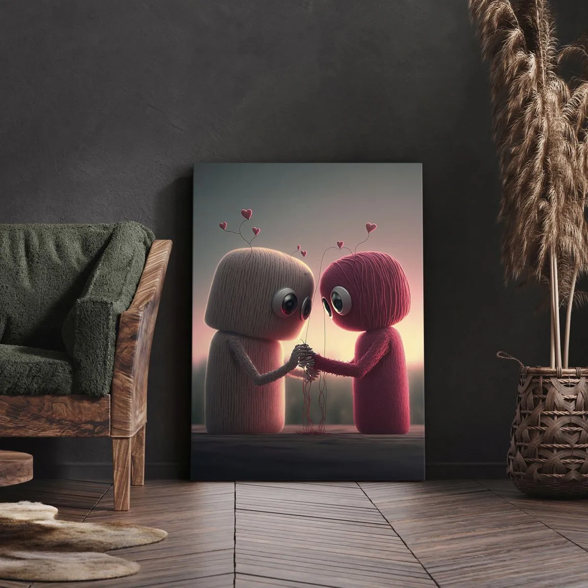 Canvastavla - Bild på duk - Alla får lov att älska - 50x70 cm