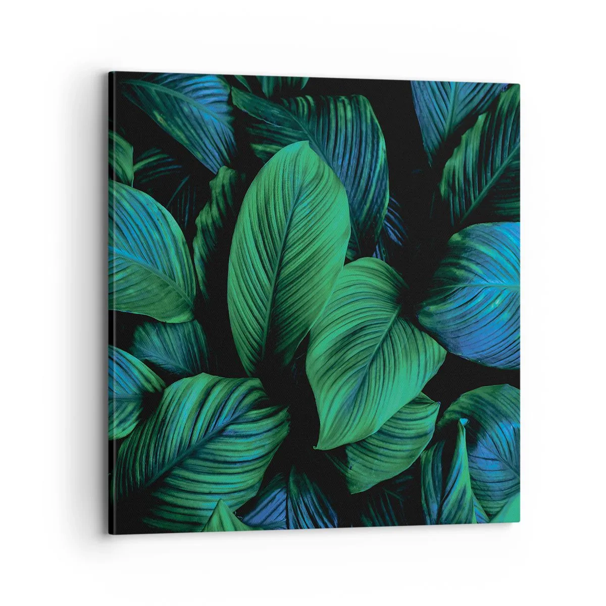 Canvastavla - Bild på duk - I gröna folkmassan - 70x70 cm