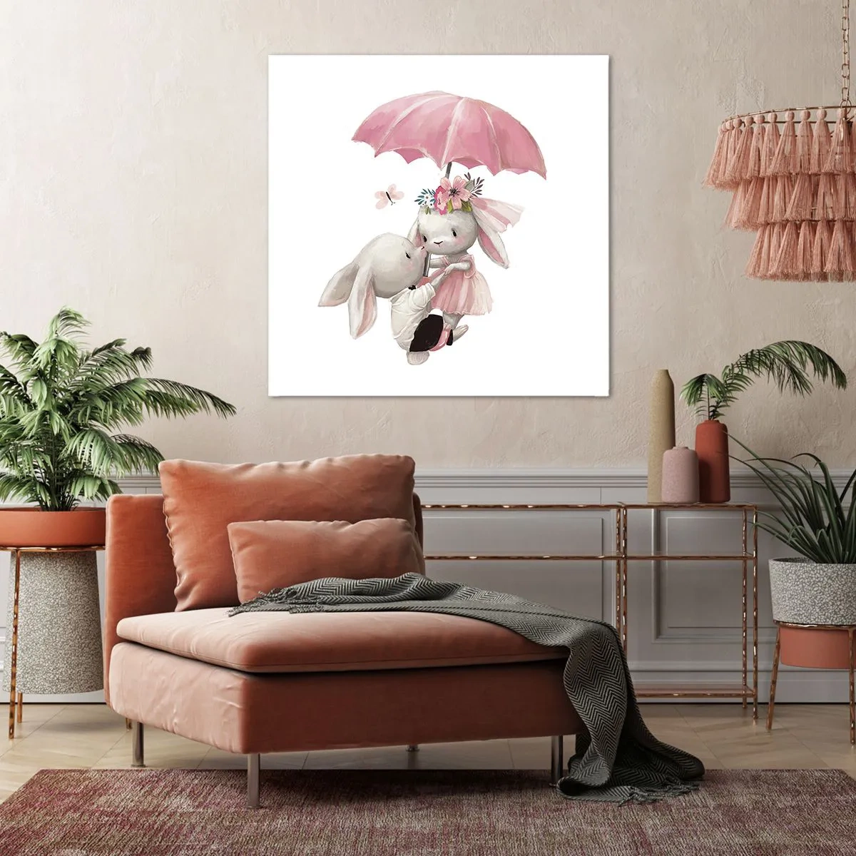 Canvastavla - Bild på duk - Det är just kärlek - 60x60 cm