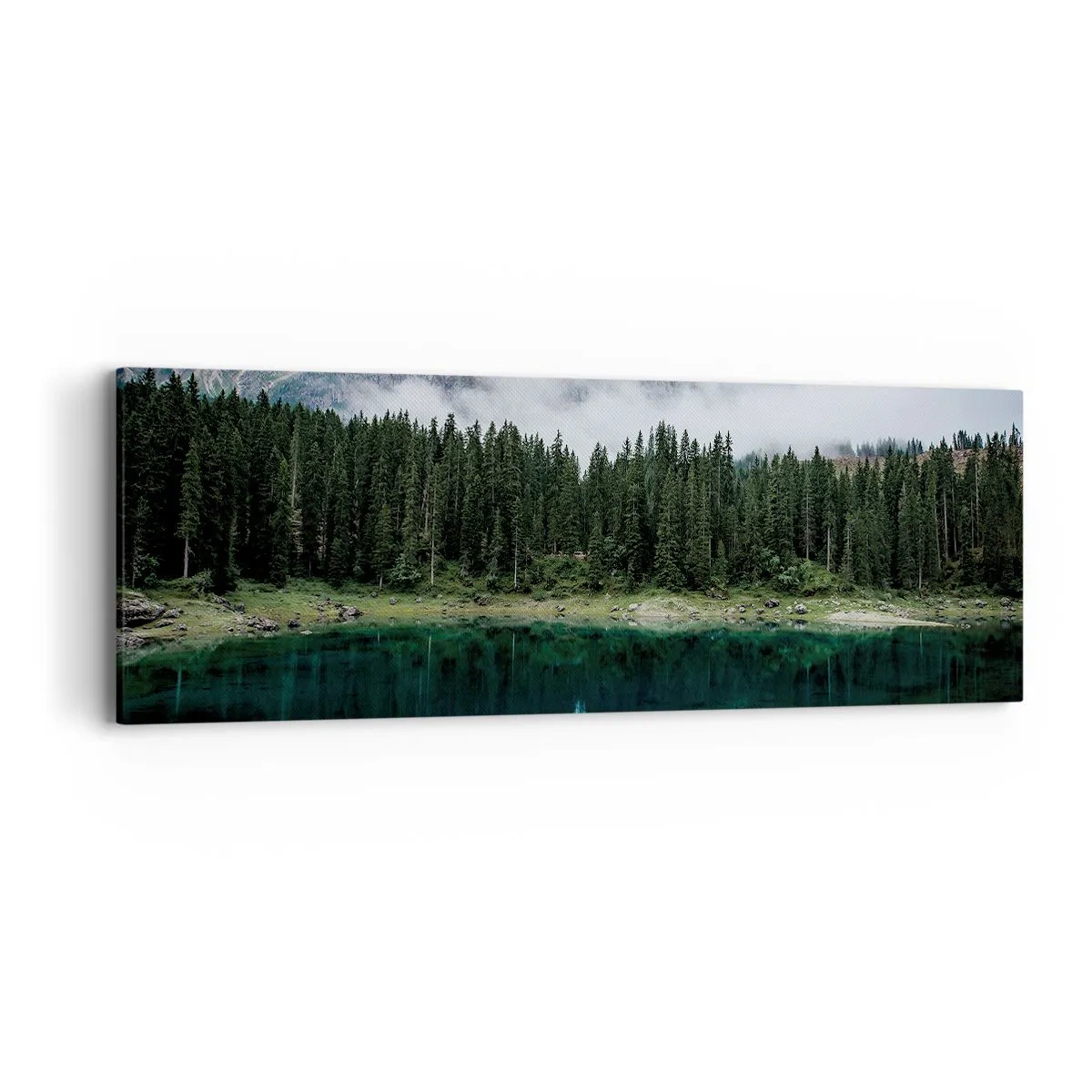 Canvastavla - Bild på duk - Tyst, tyst, väck inte sovande vatten... - 90x30 cm