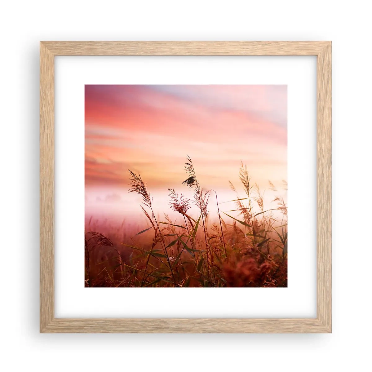 Affisch i ram av ljusek - Drakar, maskrosor, vind - 30x30 cm