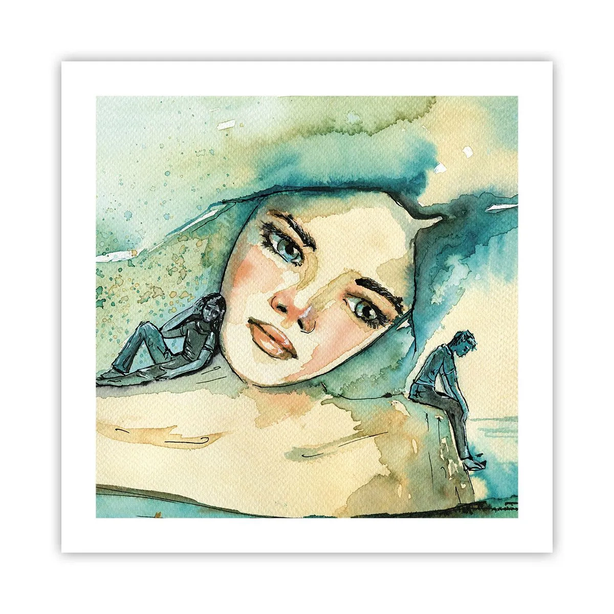 Affisch - Am I blue? - 50x50 cm