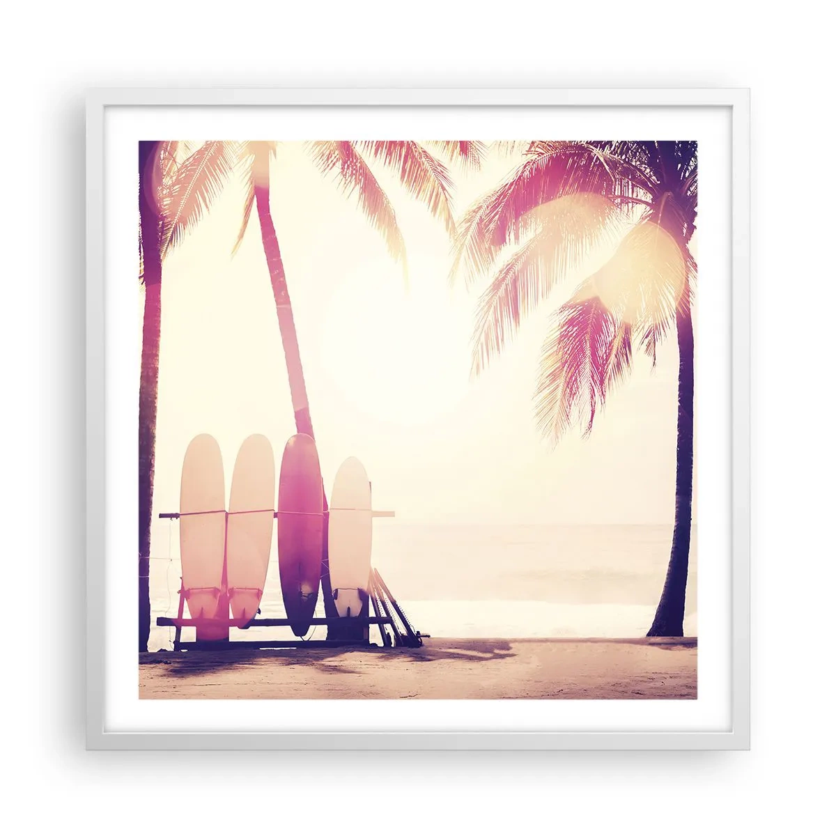 Affisch i vit ram - Det blir en underbar dag - 60x60 cm