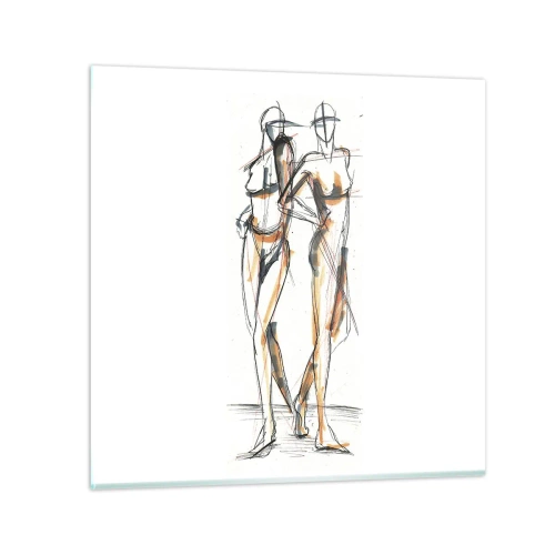 Glastavla - Bild på glas - Charmens studie - 30x30 cm