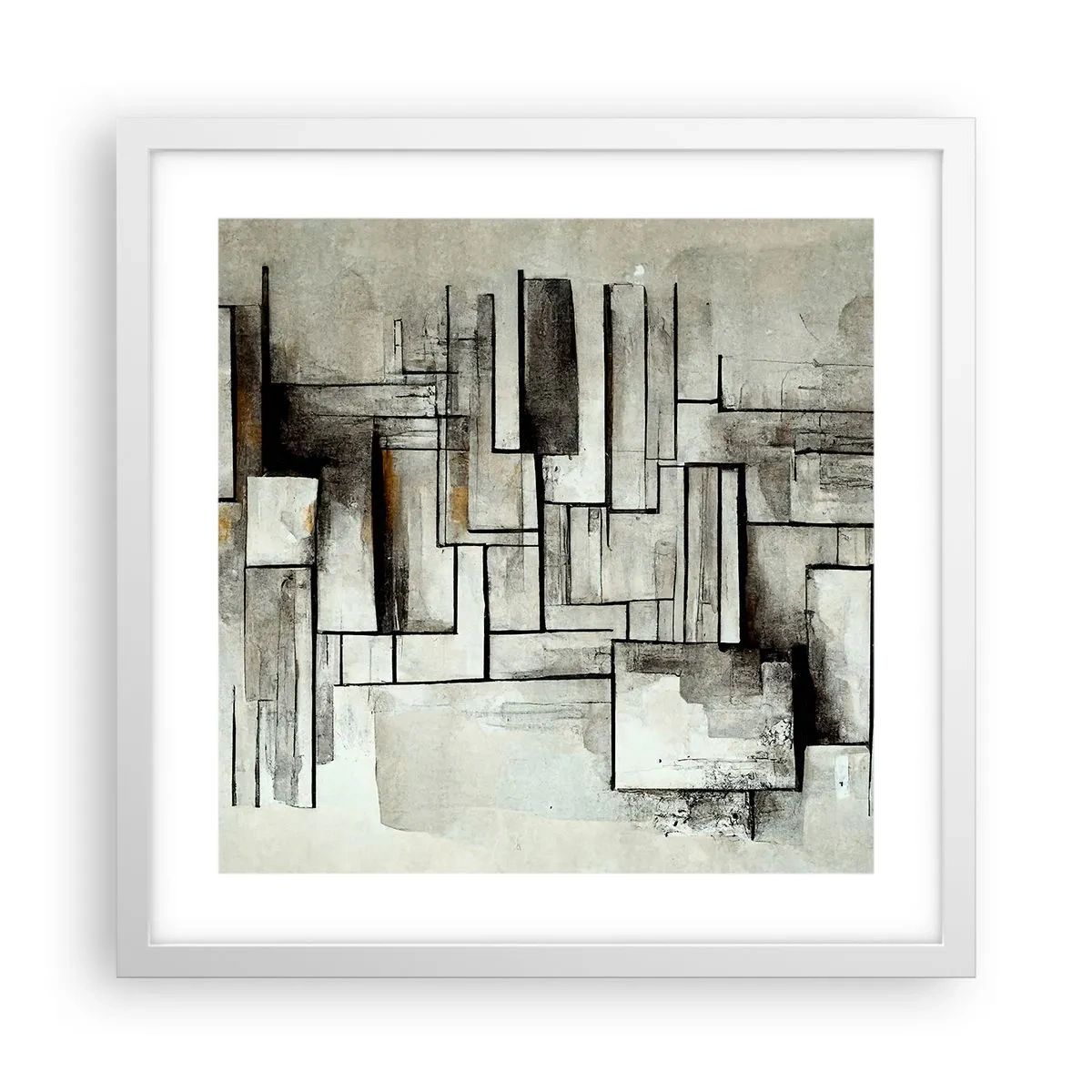 Affisch i vit ram - Kraften i enkelhet - 40x40 cm