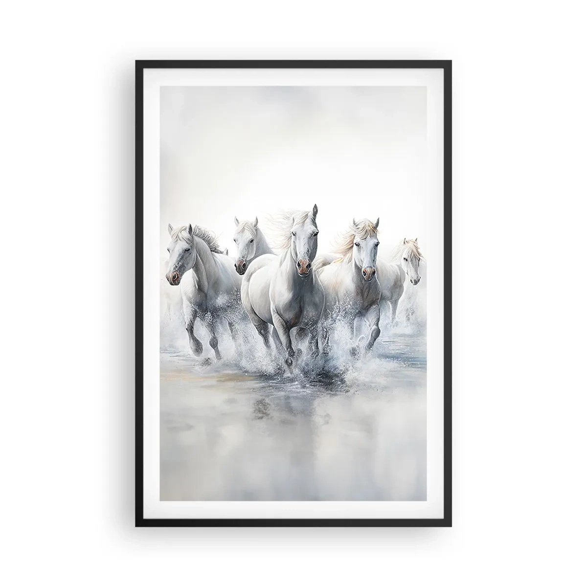 Affisch i svart ram - Vit magi - 61x91 cm