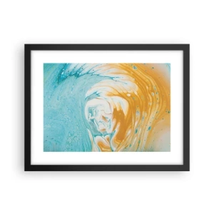 Affisch i svart ram - Pastellfärgad virvel - 40x30 cm