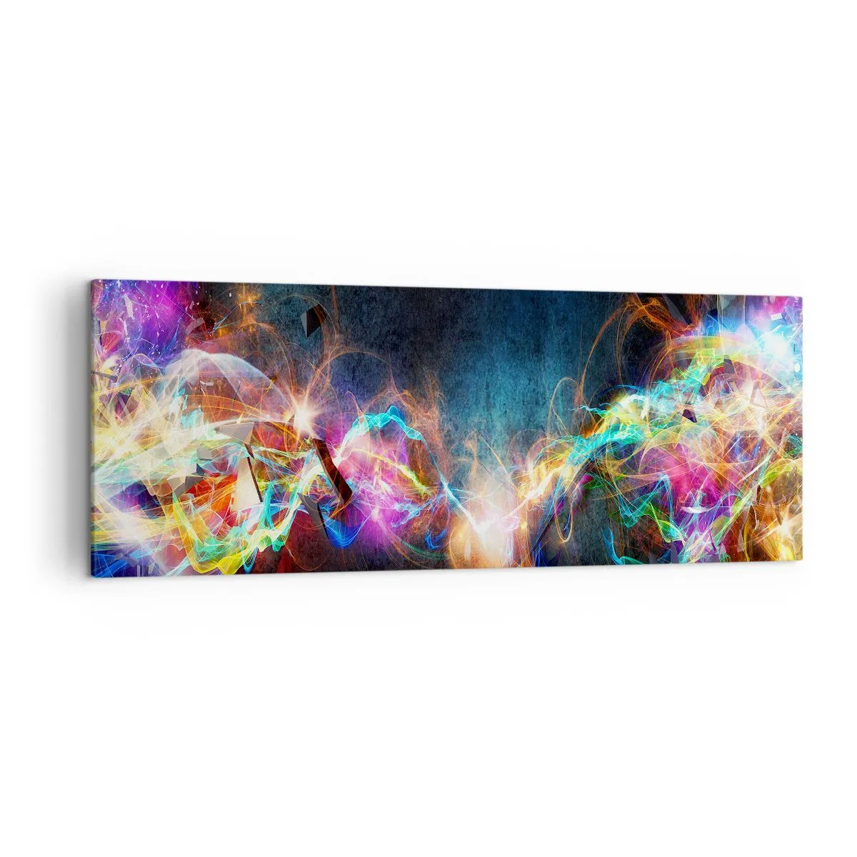 Canvastavla - Bild på duk - Glatt mot mörkret - 140x50 cm