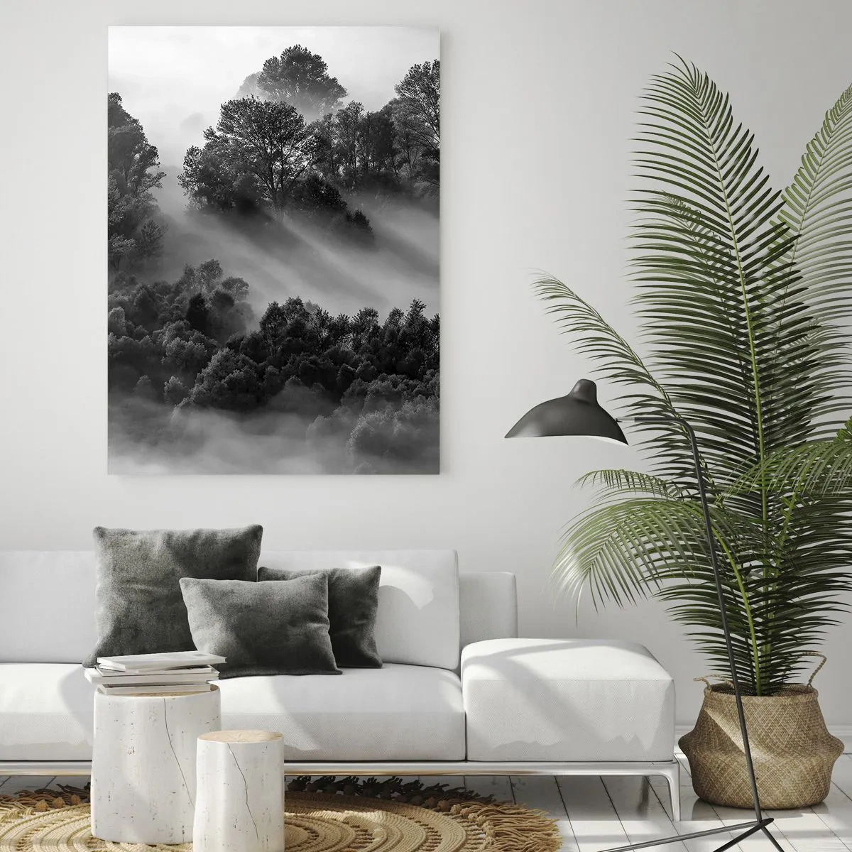 Glastavla - Bild på glas - Stiger ur sömnen - 50x70 cm