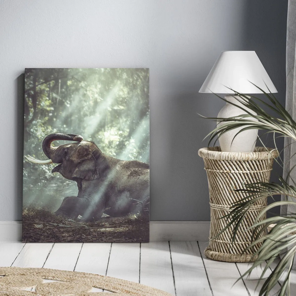 Canvastavla - Bild på duk - Lyssna på det... - 65x120 cm
