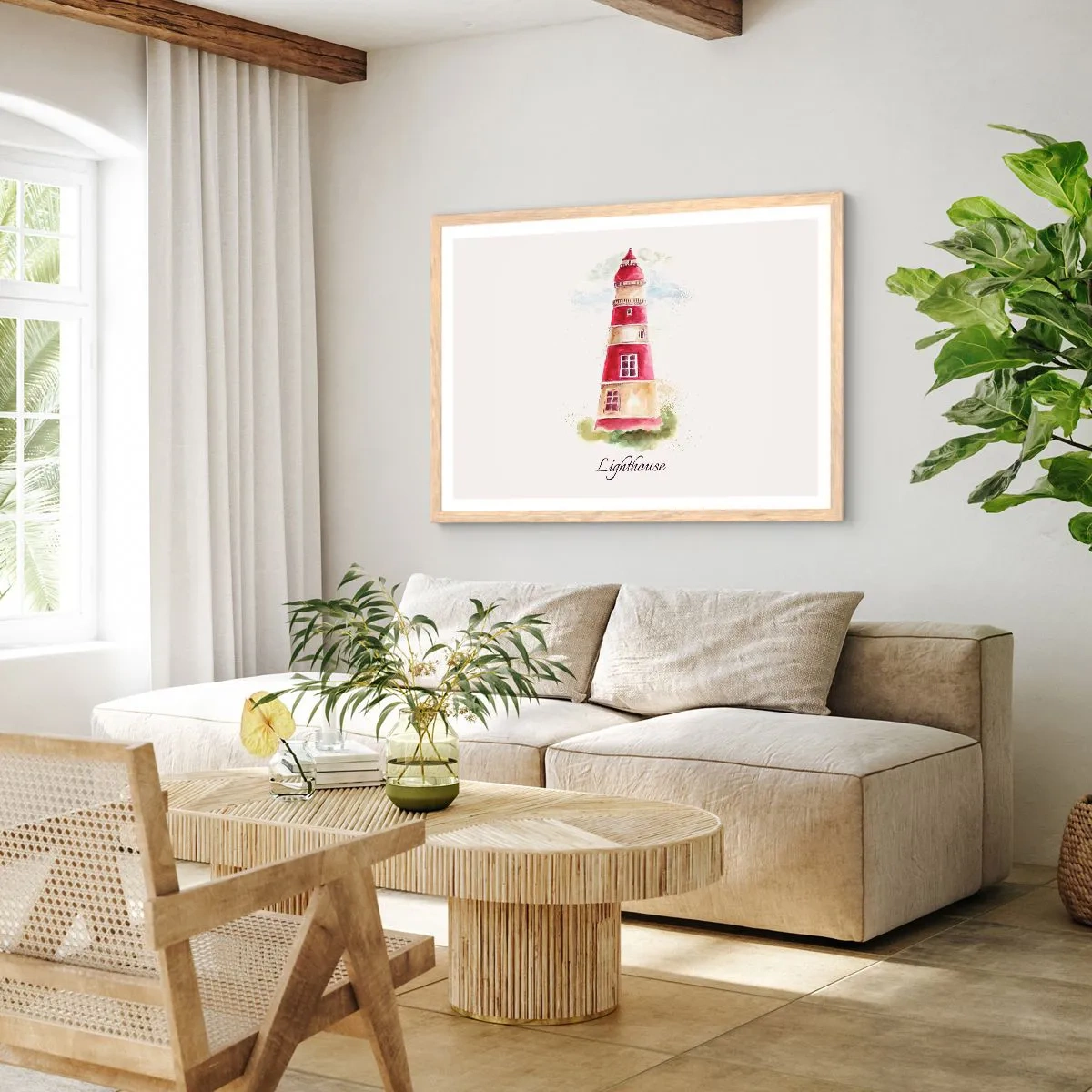 Affisch i ram av ljusek - Det är alltid något väder - 70x50 cm