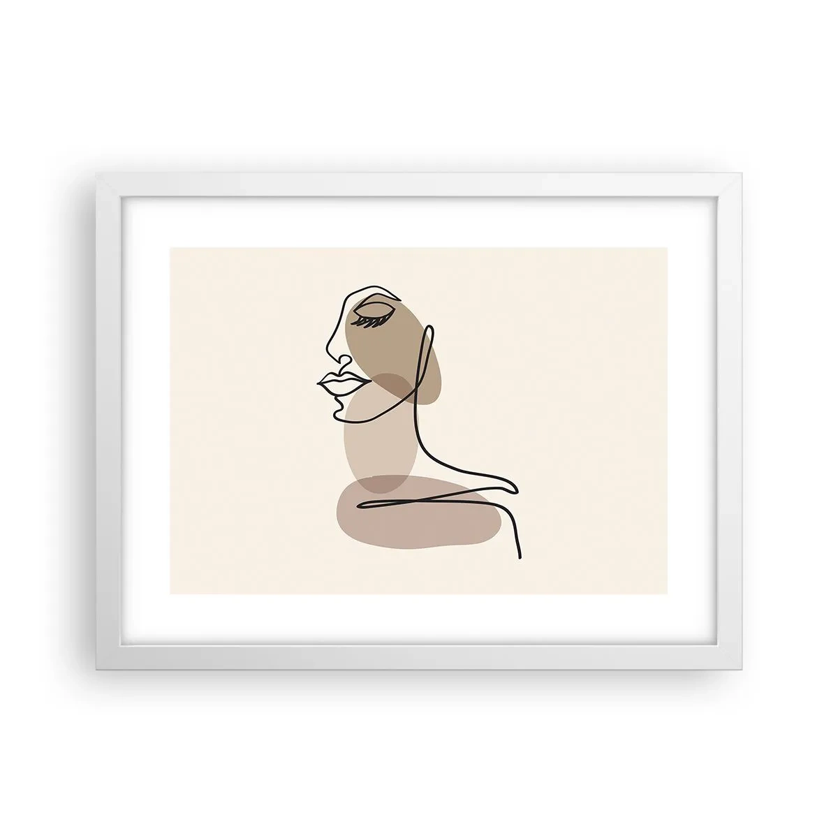 Affisch i vit ram - Skönhetens säkra linje - 40x30 cm