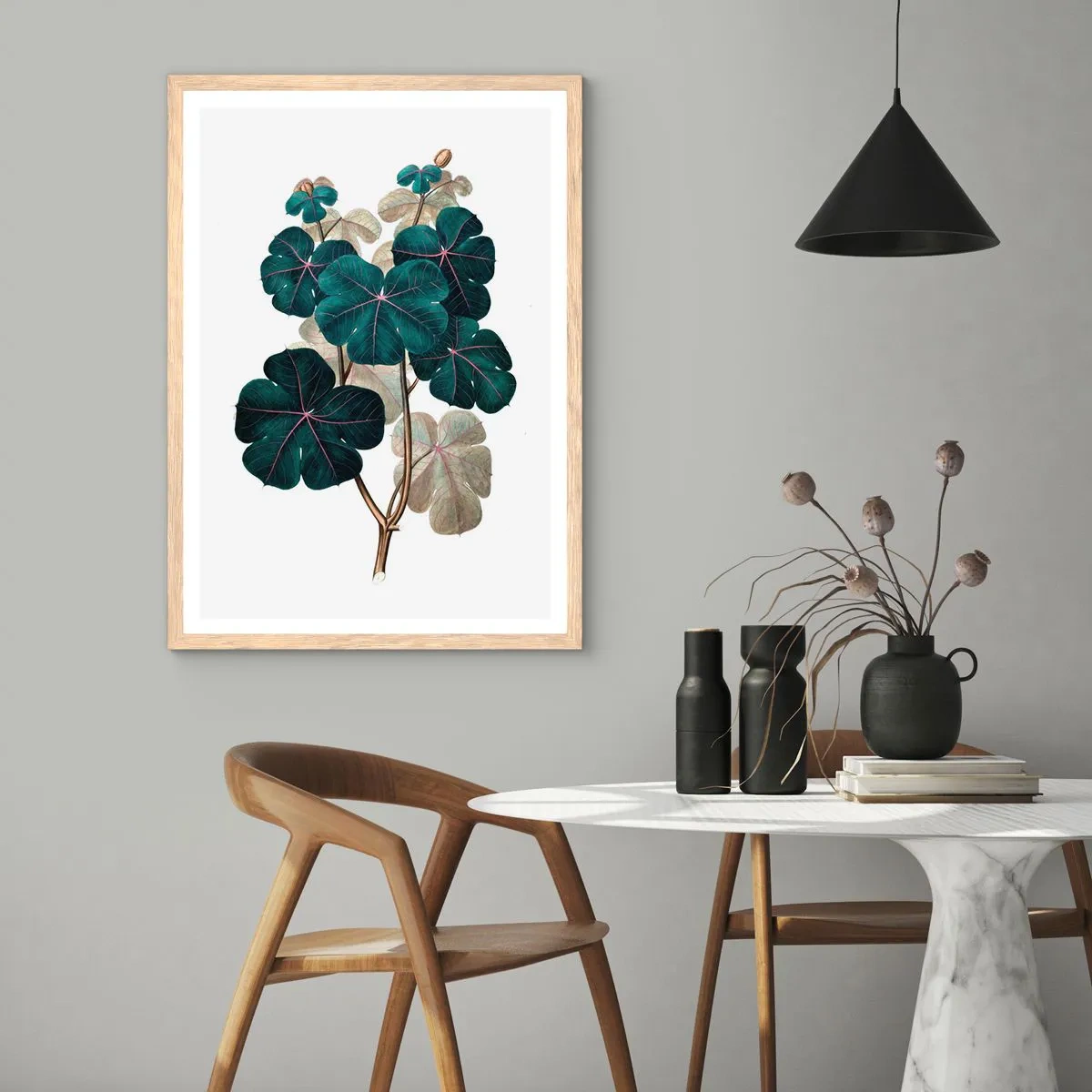 Affisch i ram av ljusek - Från ett gammalt herbarium - 50x70 cm