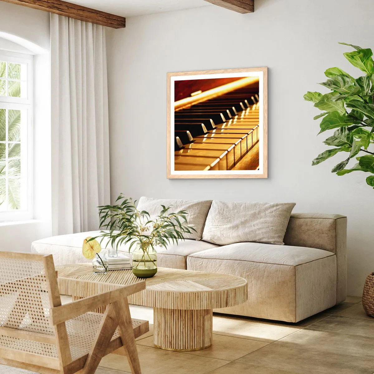 Affisch i ram av ljusek - Obegränsade möjligheter - 60x60 cm