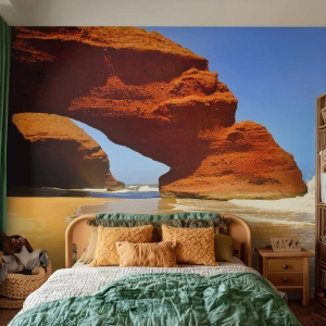 Fototapet Premium Canvas - Vatten och vind i tusentals år - Landskap, Marocko, Hav - 350x256 cm