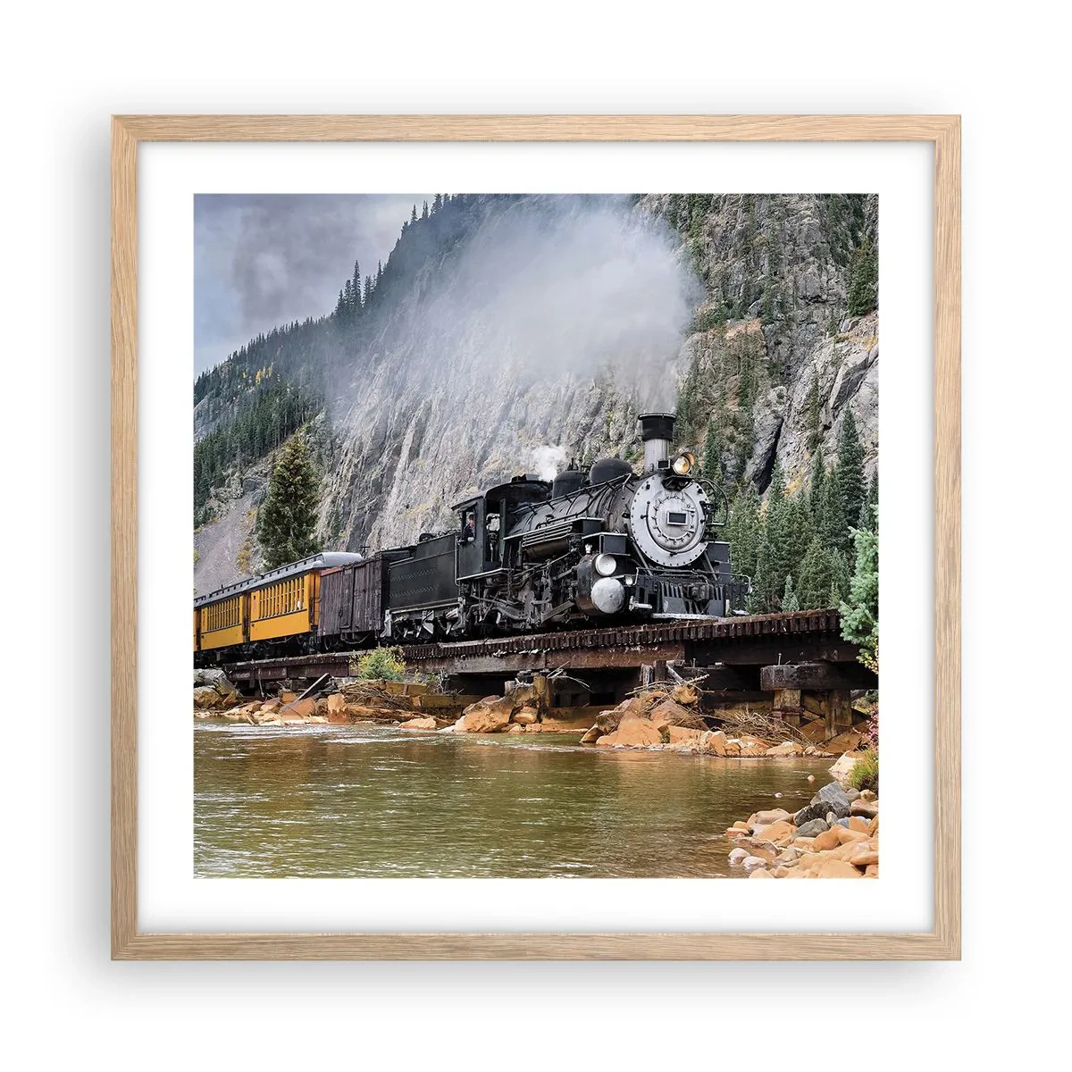 Affisch i ram av ljusek - Vart ska du? Vart? - 50x50 cm