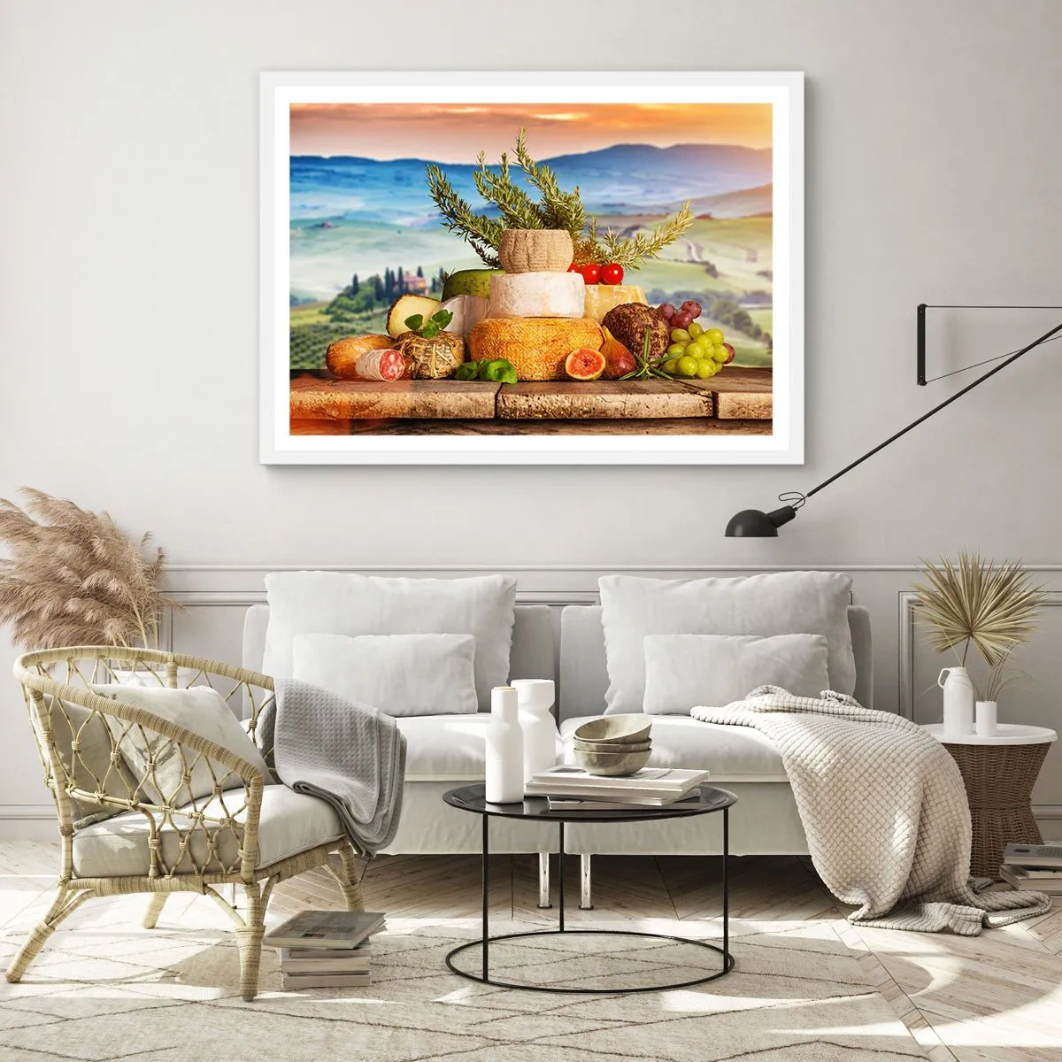 Affisch i vit ram - Italiensk livsglädje - 100x70 cm