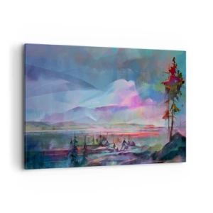 Canvastavla - Bild på duk - Under en vänlig himmel - 120x80 cm