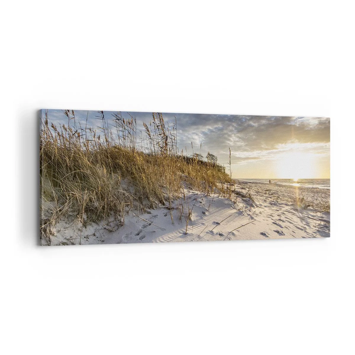Canvastavla - Bild på duk - Inbjudan till promenad - 100x40 cm