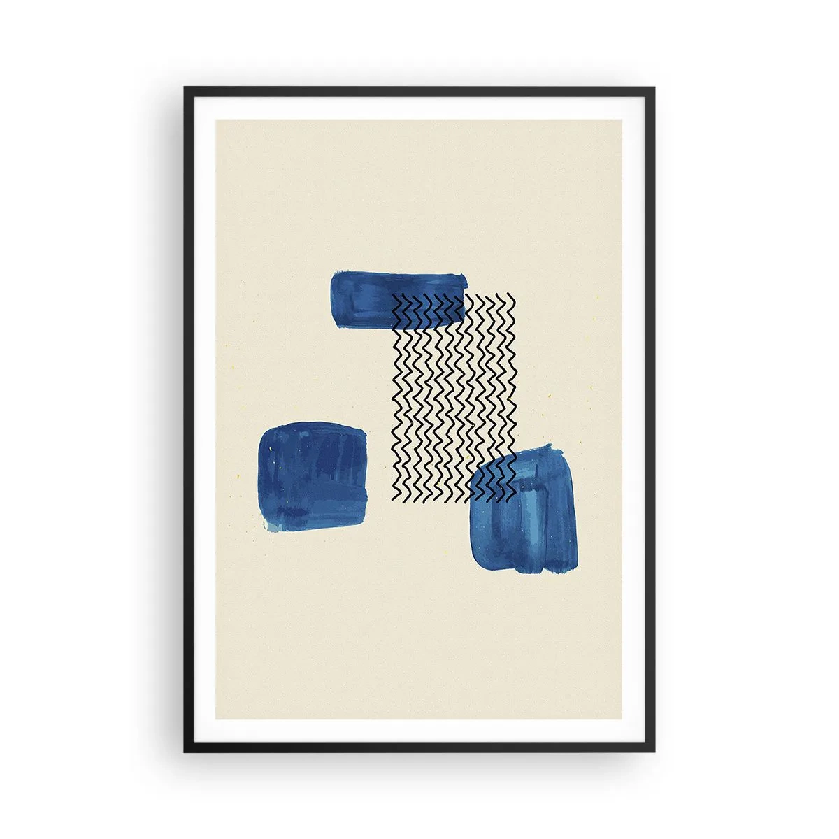 Affisch i svart ram - Abstrakt kvartett - 70x100 cm