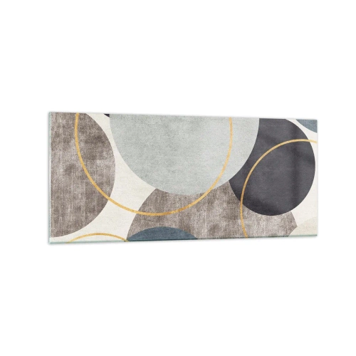 Glastavla - Bild på glas - Cirkel efter cirkel - 120x50 cm