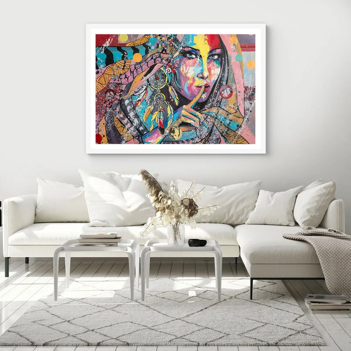 Affisch i vit ram - Var tyst tills du förstår - 91x61 cm