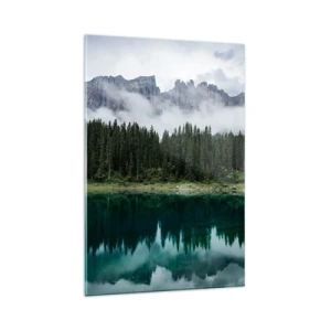 Glastavla - Bild på glas - Tyst, tyst, väck inte sovande vatten... - 80x120 cm