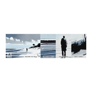 Provbit av fototapet Premium Canvas - Ensam - Landskap, Strand, Bit - 100x30 cm