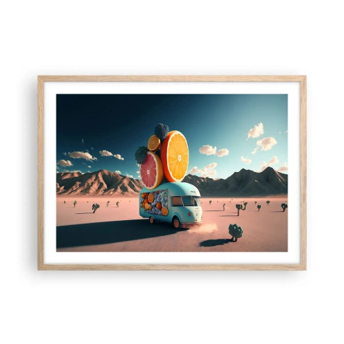 Affisch i ram av ljusek - En smak av semester - 70x50 cm