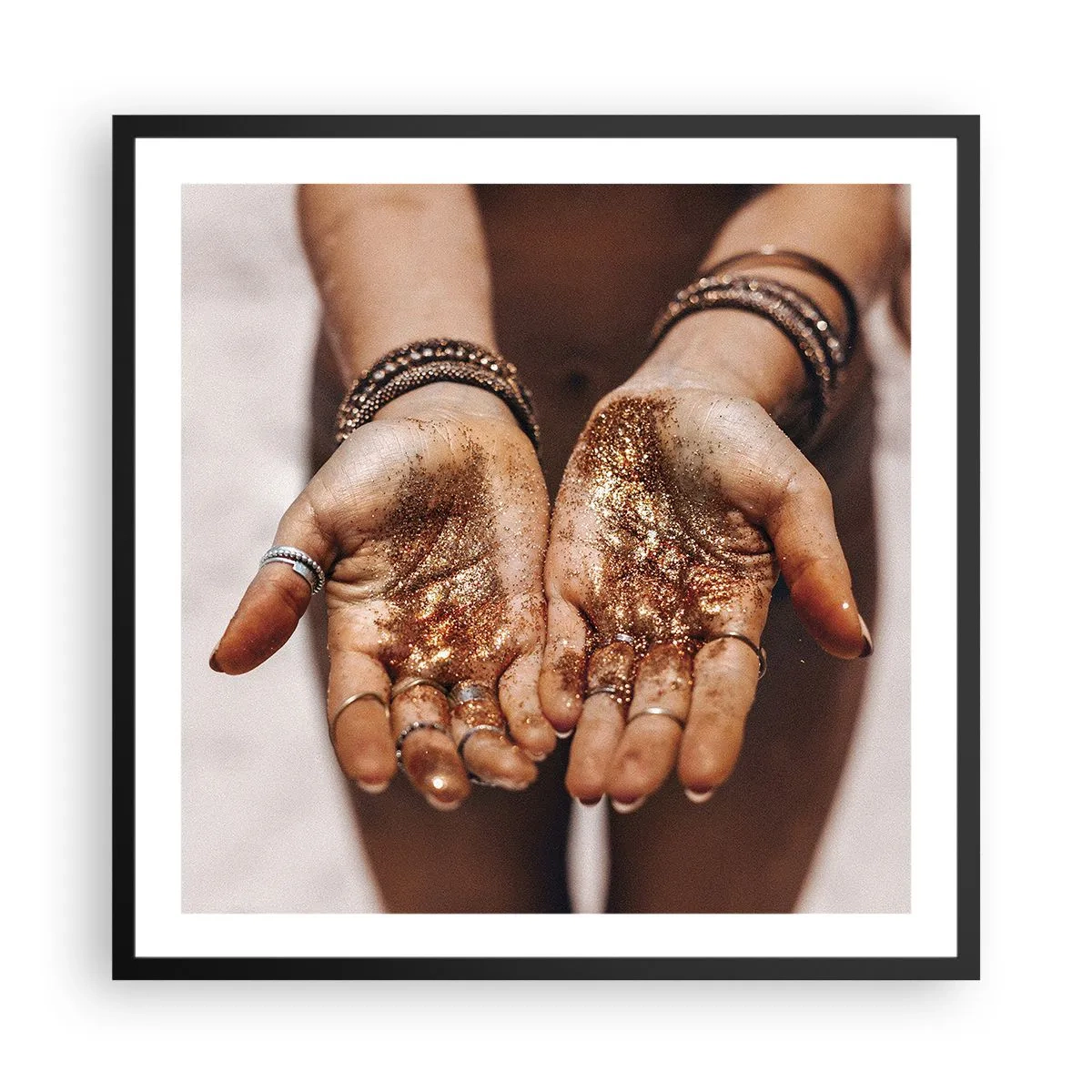 Affisch i svart ram - Gåva för dig - 60x60 cm