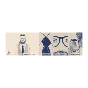 Provbit av fototapet Premium Sand - Glad, manlig och modemedveten - Man, Abstraktion, Rör - 100x30 cm
