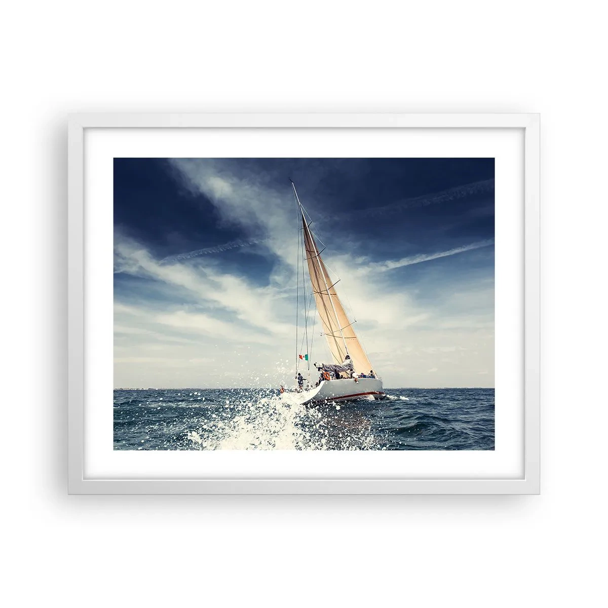 Affisch i vit ram - De hinner inte ikapp oss! - 50x40 cm