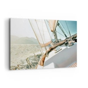 Canvastavla - Bild på duk - Under full segel - 120x80 cm