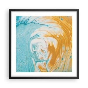 Affisch i svart ram - Pastellfärgad virvel - 50x50 cm