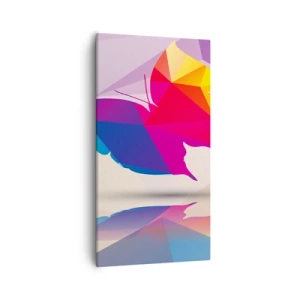 Canvastavla - Bild på duk - Fjärilregnbåge - 55x100 cm