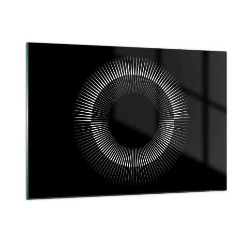 Glastavla - Bild på glas - Svart sol - 120x80 cm