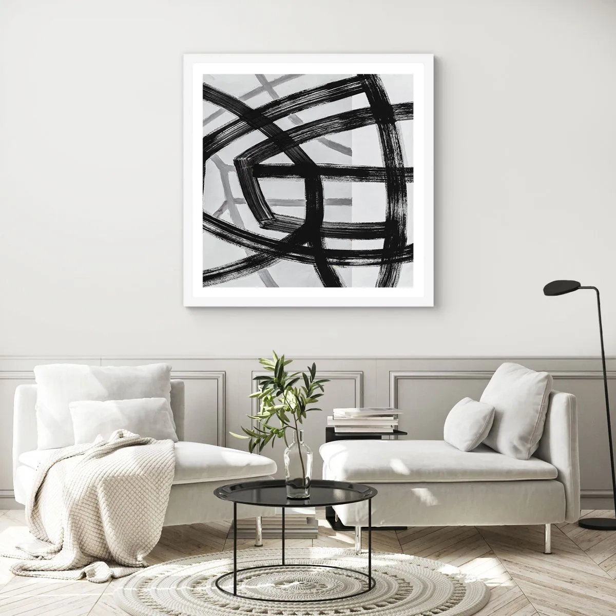 Affisch i vit ram - Att skapa djupet - 60x60 cm