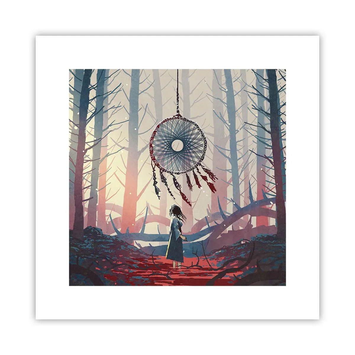 Affisch - Hemlighetsfull ritual av lyckan - 30x30 cm