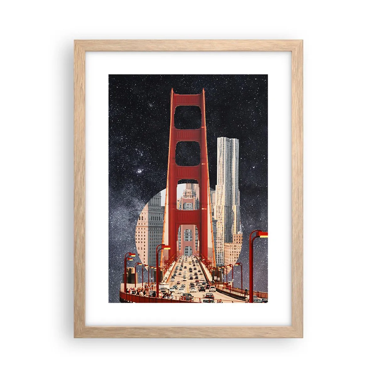 Affisch i ram av ljusek - Alltid i centrum - 30x40 cm