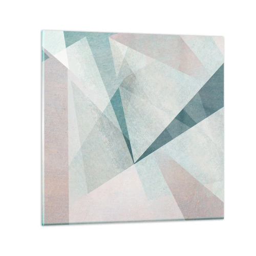 Glastavla - Bild på glas - Lugnt trots dynamiskt - 50x50 cm