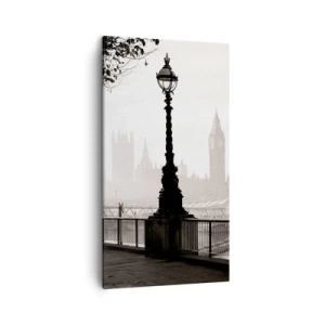 Canvastavla - Bild på duk - Morgon i London - 45x80 cm