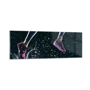 Glastavla - Bild på glas - Med all kraft i benen - 90x30 cm