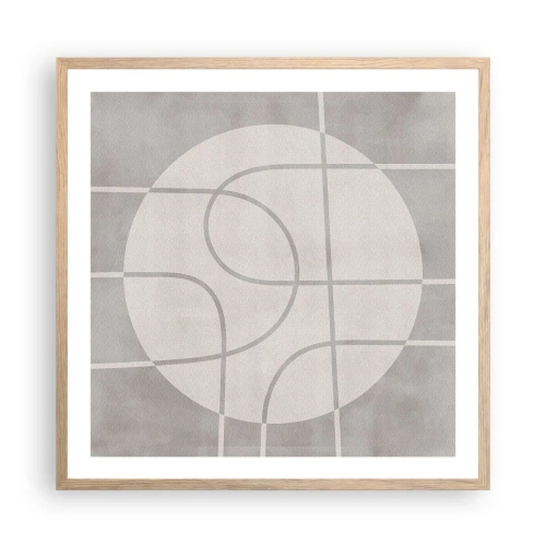 Affisch i ram av ljusek - Cirkulärt och rakt fram - 60x60 cm