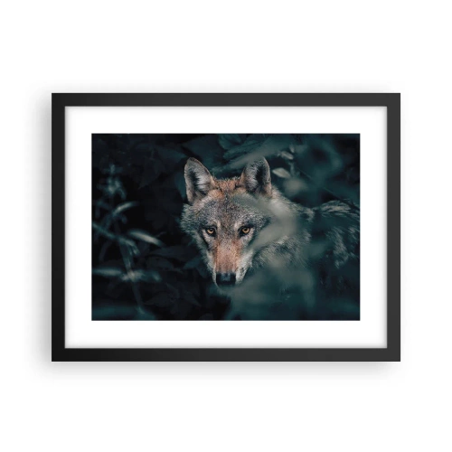 Affisch i svart ram - Jägare - 40x30 cm