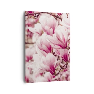 Canvastavla - Bild på duk - Våren är rosa - 50x70 cm