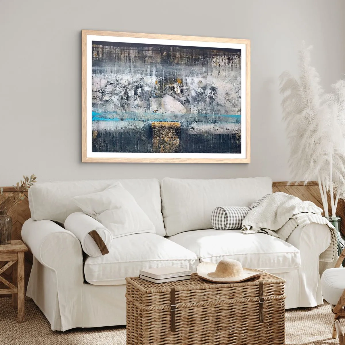 Affisch i ram av ljusek - På is och klumpar - 100x70 cm