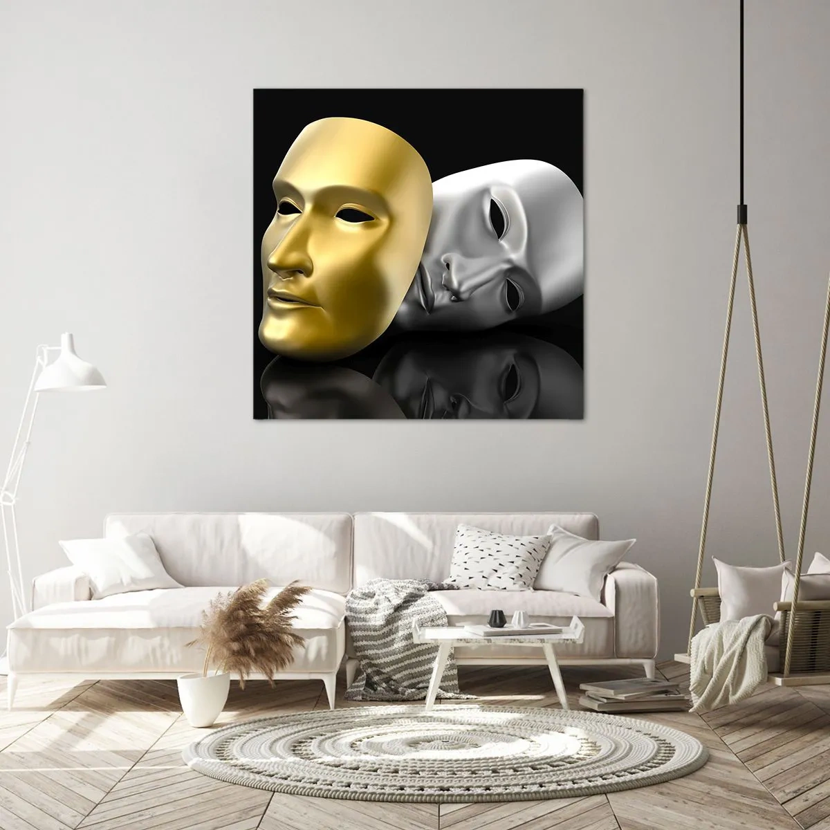 Canvastavla - Bild på duk - Livet är teater - 40x40 cm