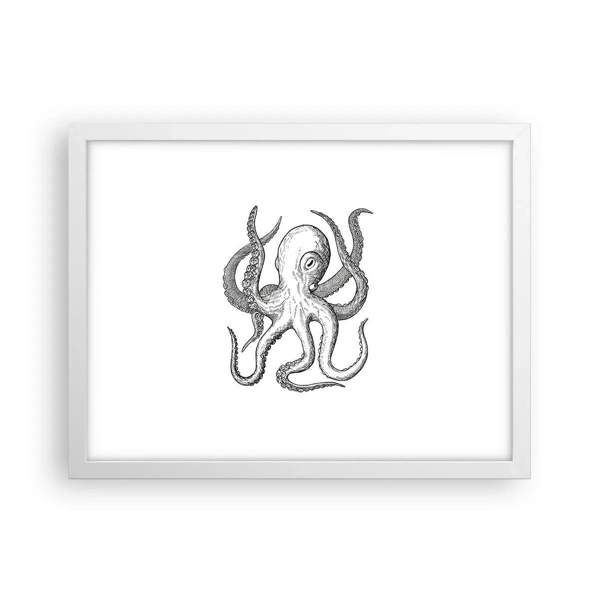 Affisch i vit ram - Dansar med vågorna - 40x30 cm